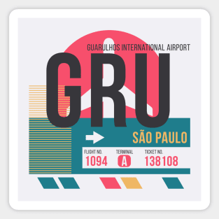 Sao Paulo (GRU) Airport Code Baggage Tag Magnet